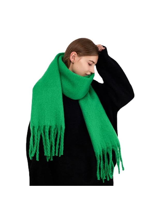 Large Chunky Scarf Oversized Fluffy Scarves Blanket Big Wool Thick Winter Warm, Pink, Large