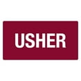thumbnail image 1 of Large Church Usher Magnetic Name Badges Burgundy, 1 of 1