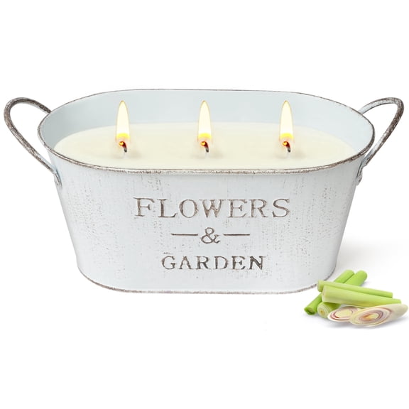 Giphtpoeet Extra Large Citronella Candle Outdoor Burning Time for 200H Lasting Lemongrass Candle for Outside Garden, 30oz