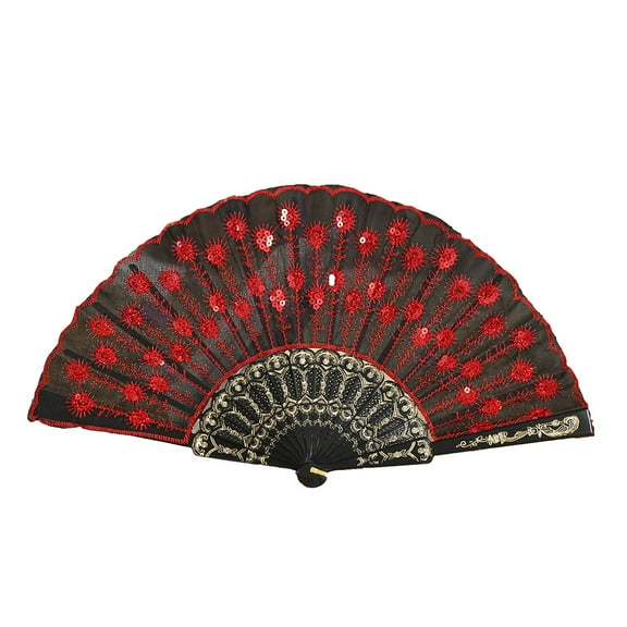 Large Clacking Fans for Line Dancing, Clack Fans for Line Dancing, Snap, for Popping Fan, Foldable Line Dance (Red)