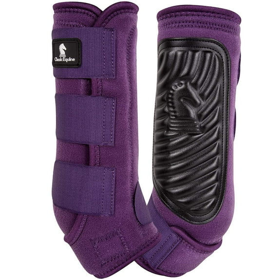 Large Classic Equine ClassicFit Horse Hind Boot Eggplant Purple