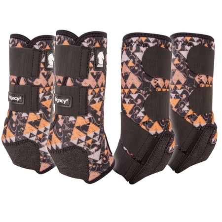 Large Classic Equine Legacy 2 Designer Front Hind Sports Boots Butte