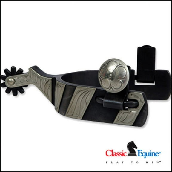Large Classic Equine Spur Cowboy Series 1 Inch Band With Chap Guard