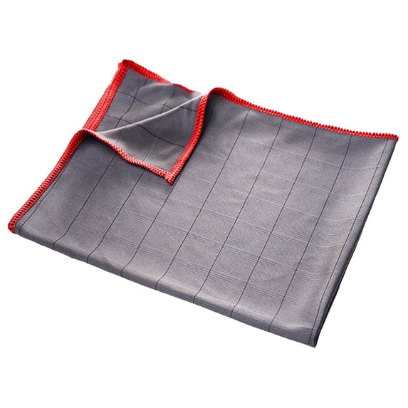 Large Cleaning Cloth,Glass Washing Cloths,Glass & Window Polishing Cloth,Lint Free,Absorbent & Reusable Dish Cloths for Car Glass,Window,Windshields & Mirrors,Home Supplies(19.69x15.75") (Red)