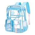 thumbnail image 1 of Large Clear Backpack Heavy Duty Stadium Approved See Through Backpack Waterproof Transparent Backpacks Clear Book Bag with Reinforced Strap for School Work Travel, Black Daisy, 1 of 8