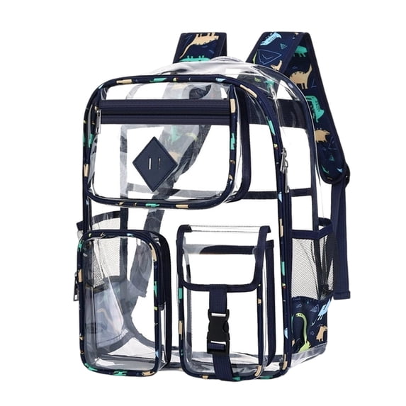 Large Clear Backpack Heavy Duty Stadium Approved See Through Bookbags Waterproof Transparent Backpacks