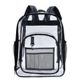 thumbnail image 1 of Large Clear Backpack Heavy Duty Stadium Approved See Through Bookbags Waterproof Transparent Backpacks, 1 of 7