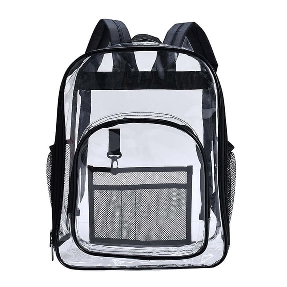 Large Clear Backpack Heavy Duty Stadium Approved See Through Bookbags Waterproof Transparent Backpacks