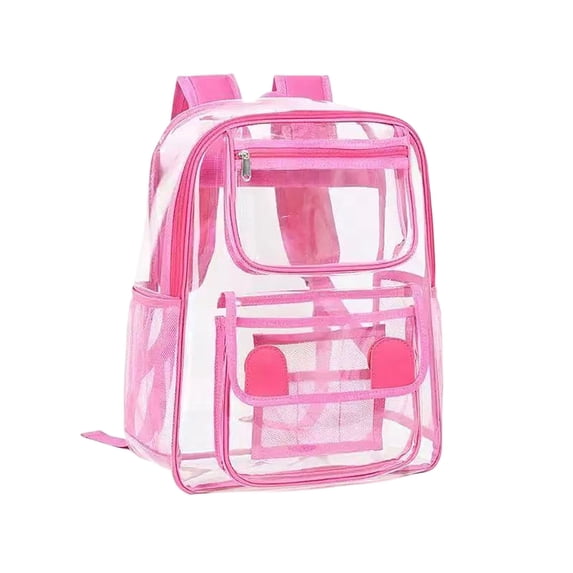 Large Clear Backpack Heavy Duty Stadium Approved See Through Bookbags Waterproof Transparent Backpacks