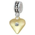 thumbnail image 1 of Large Clear Crystal Birthday Crystal Gold Tone Heart - Cross Charm Bead, 1 of 1