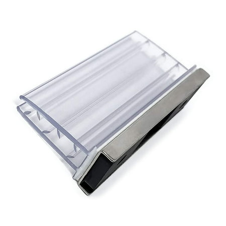Large Clear Magnetic Card Grip Sign Holder for Gondola, Metal Shelves & Pallet Racks, 10 Pack