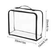 Large Clear Makeup Cosmetic Toiletry Bag,Clear Plastic Tote Bags with Zipper Travel Makeup Organizer Waterproof Tote Bags