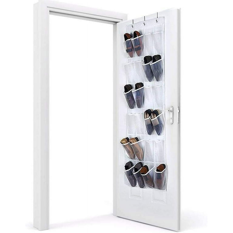 Large Clear Over The Door Shoe Rack with Crystal Pockets Hanging Shoe Organizer Walmart
