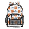 thumbnail image 1 of Large Clear PVC Backpack Heavy Duty See Through Backpack for Adults Work Travel, Cat & Fish Print Printed 12L, 1 of 8
