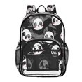 thumbnail image 1 of Large Clear PVC Backpack Heavy Duty See Through Backpack for Adults Work Travel, Panda Pattern Printed 12L, 1 of 8