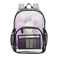 thumbnail image 1 of Large Clear PVC Backpack Heavy Duty See Through Backpack for Adults Work Travel, Purple Lamb Printed 12L, 1 of 8
