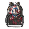 thumbnail image 1 of Large Clear PVC Backpack Heavy Duty See Through Backpack for Adults Work Travel, Rose Cherry Printed 12L, 1 of 8