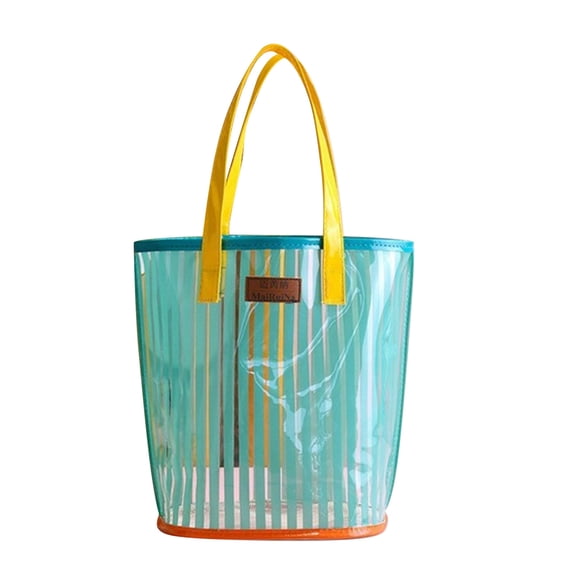 Large Clear PVC Tote Bag for Beach and Shopping 1 Count
