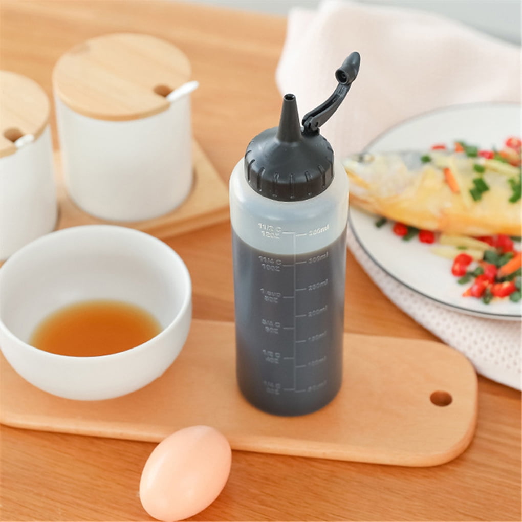 Condiment Squeeze Bottle Set Plastic With Caps, Refillable With Wide Mouth  - For Sauces, Paint ,oil, Condiments ,salad Dressings, Arts And Crafts (cle
