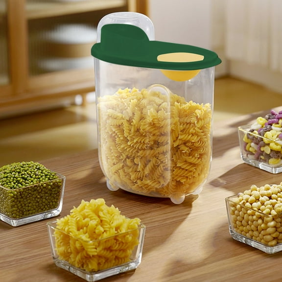 Large Clear Plastic Food Storage Container with Locking Lid for Flour, Rice, and Dry Goods, Stackable Pantry Organization