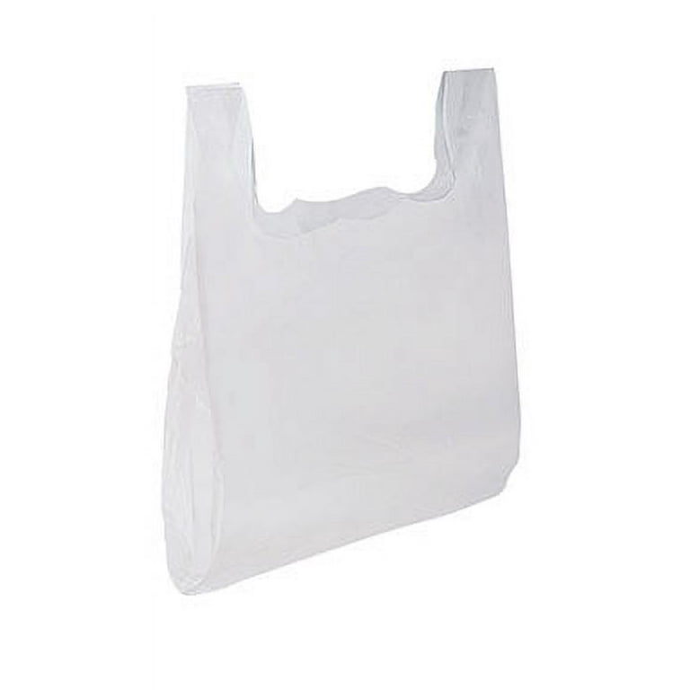 SSWBasics Large White Plastic T-Shirt Bags - Case of 500