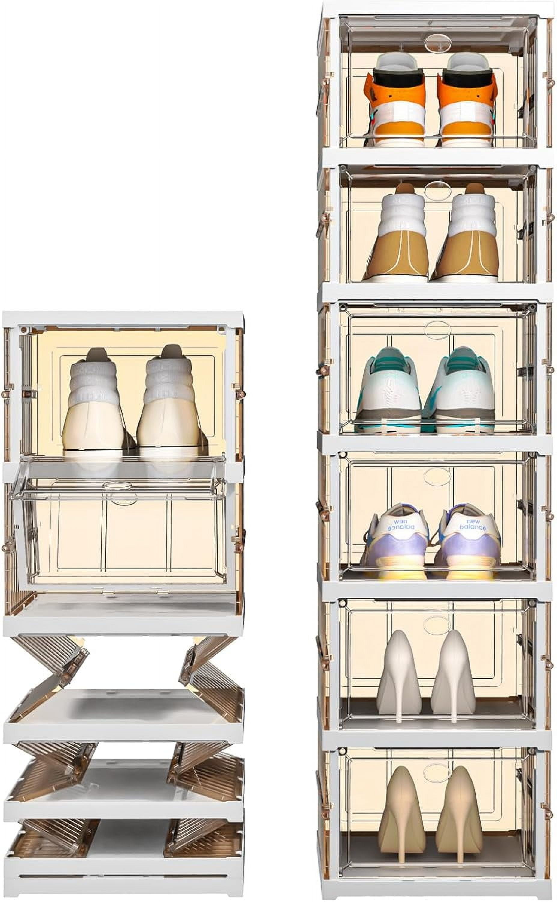 Large Clear Shoe Boxes Organizer【Thicker Material】 Stronger Shoe Box ...