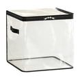 thumbnail image 1 of Large Clear Storage Bag for Bedding & Clothes, Double Zipper Waterproof Organizer, Heavy Duty Transparent PVC Tote for Quilts Comforters, Dust-Proof Moving & Closet Storage, 1 of 5