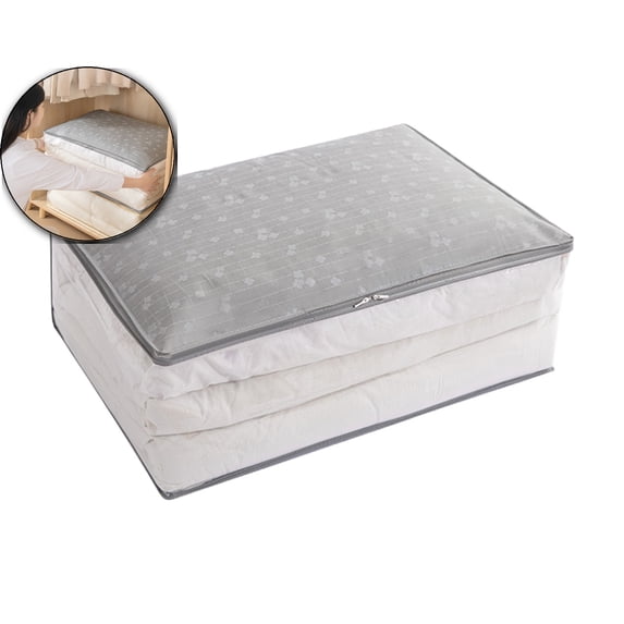 Large Clear Storage Bag – Waterproof, Dustproof & Heavy-Duty Zippered Organizer for Blankets, Comforters, Seasonal Clothes & Moving (27.5x19.6x9.4 in)