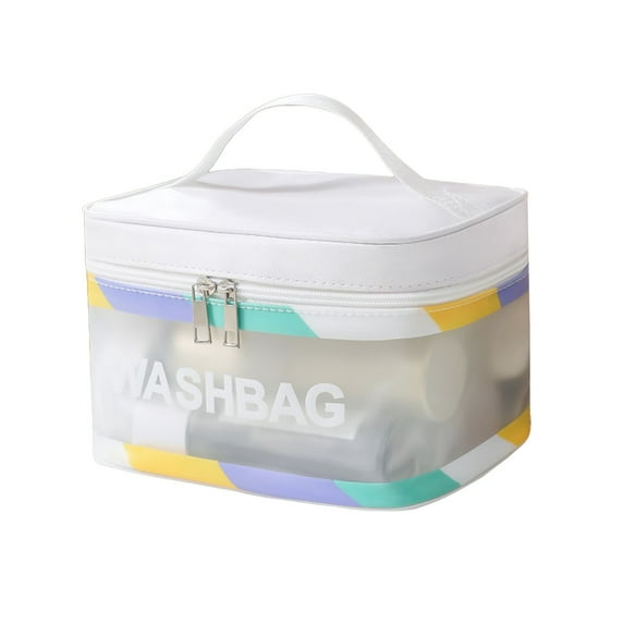 Large Clear Toiletry Bag, Women Men Travel Toiletry Bag Outdoor Waterproof PVC Makeup Bag Portable Clear Tote Bag, for Bathroom, Gym, Beach, Swimming, Traveling