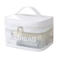 thumbnail image 1 of Large Clear Toiletry Bag, Women Men Travel Toiletry Bag Outdoor Waterproof PVC Makeup Bag Portable Clear Tote Bag, for Bathroom, Gym, Beach, Swimming, Traveling, 1 of 5