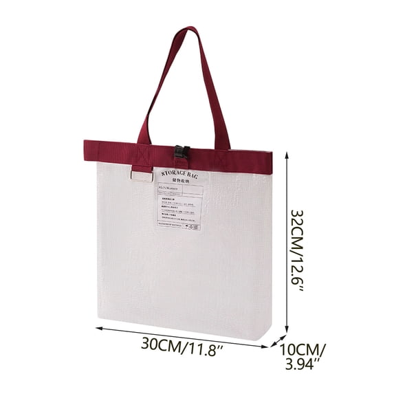 Large Clear Waterproof Tote Storage Bag for Back-To-School Dorm Locker Organization
