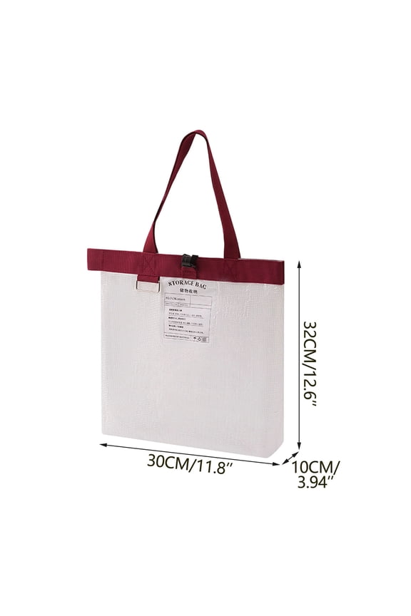 Large Clear Waterproof Tote Storage Bag for Back-To-School Dorm Locker Organization
