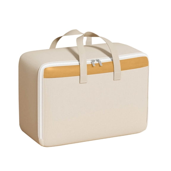 Large Clothes Storage Bag with Handle and Zipper, Foldable Down Jacket and Quilt Organizer for Wardrobe and Home Use