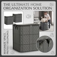 thumbnail image 1 of Large Clothes Storage Bins with Lids, Collapsible Fabric Storage Organizer for Bedding & Blankets, Foldable Closet Wardrobe Container for Seasonal Clothes(A), 1 of 5