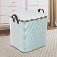 thumbnail image 1 of Large Clothes Storage Box | Foldable Fabric Wardrobe Organizer | XL Capacity Moving & Home Storage Bag | Dust-Proof & Odor-Free | Portable Handles & Two-Way Zipper, 1 of 7