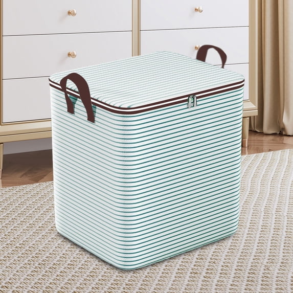 Large Clothes Storage Box | Foldable Fabric Wardrobe Organizer | XL Capacity Moving & Home Storage Bag | Dust-Proof & Odor-Free | Portable Handles & Two-Way Zipper