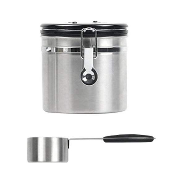 Large Coffee Canister Airtight Stainless Steel Coffee Bean Storage Container with Scoop and Date Tracker 3 Colors Choose