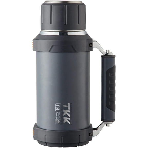 Large Coffee Vacuum for Hot Drinks Stainless Steel 2QT 64oz Insulated Bottle With Cup Handle Keeps Liquids Hot And Cold For Up To 24 For Outdoor Gathering Camping