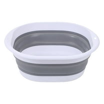 Large Collapsible Bucket for House Cleaning, Camping, and More, Space Saving, Multiuse Water Bucket for Cleaning Mop, Lightweight and Portable (Grey) 8.26x11.02x4.33"