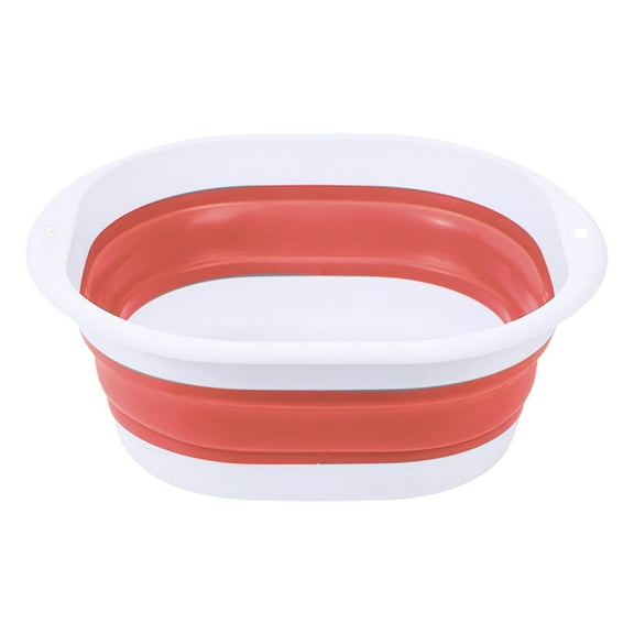 Large Collapsible Bucket for House Cleaning, Camping, and More, Space Saving, Multiuse Water Bucket for Cleaning Mop, Lightweight and Portable (Pink) 9.84x13.18x5.11"