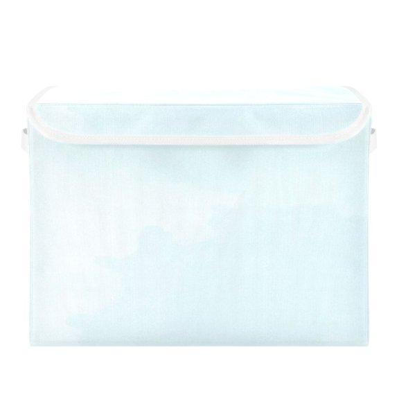 Large Collapsible Fabric Storage Box with Flip Lid & Handles, Decorative Organizer Basket for Home16.512.611.8in Gentle Sky Cloud Gradient