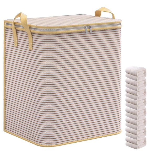 Large Collapsible Storage Bag with Handles – Spacious Capacity, Storage Bags for Clothes with Handles & Zippers, for Clothes, Moving & Storage (#1,X-Large)