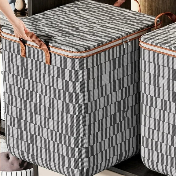 Large Collapsible Storage Bin with Lid and Handle 180L Storage Organizer Containers, Baskets for Bedroom Closet Living Room Comforters Pillow Blanket Bedding Quilt(20''L x 22" W x20''H)