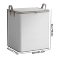 thumbnail image 1 of Large Collapsible Storage Bins with Lids,Linen Fabric Foldable Storage Boxes Organizer Containers Baskets Cube with Cover for Home Bedroom Closet Office Nursery, 1 of 2