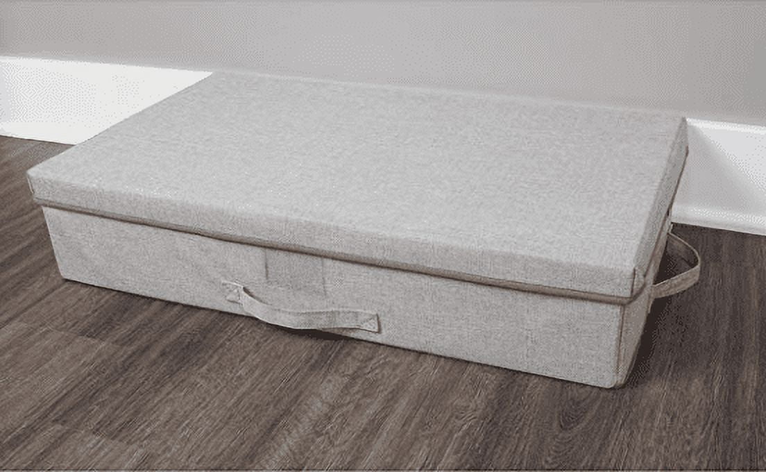 Large Collapsible Under Bed Closet Storage Bin with Lid and Handle