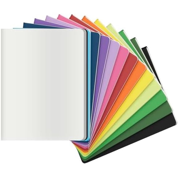 Large Colorful Blank Notebook Journals Bulk with Thick Unlined Paper, 8.5x11 inch, 60 Pages, Journal Set for Travelers Students Office, Sketchbook Composition Diary Subject Notebooks, 12 Pack