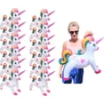 thumbnail image 1 of Large Colorful Blow-up Rainbow Unicorns (24 Inches) (12 Pack), 1 of 9