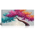 thumbnail image 1 of Large Colorful Tree of Life Canvas Wall Art, Abstract Tree Decor Painting Canvas Print for Living Room, Bedroom, Office Decorations, Gifts for Men, 1 of 7