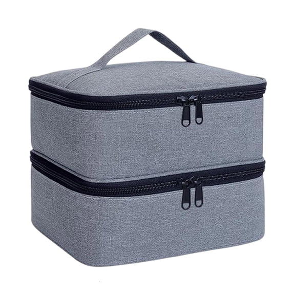 Large Compartment Nails Polish Storage Case With Lined Interiornd Tool