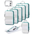 thumbnail image 1 of Large Compression Packing Cubes for Travel with See Through Mesh - Alameda 8 Set Packing Cubes for Suitcases Compression Series with Full-Zipper, Expandable Suitcase Organizer Bags Set, 1 of 7